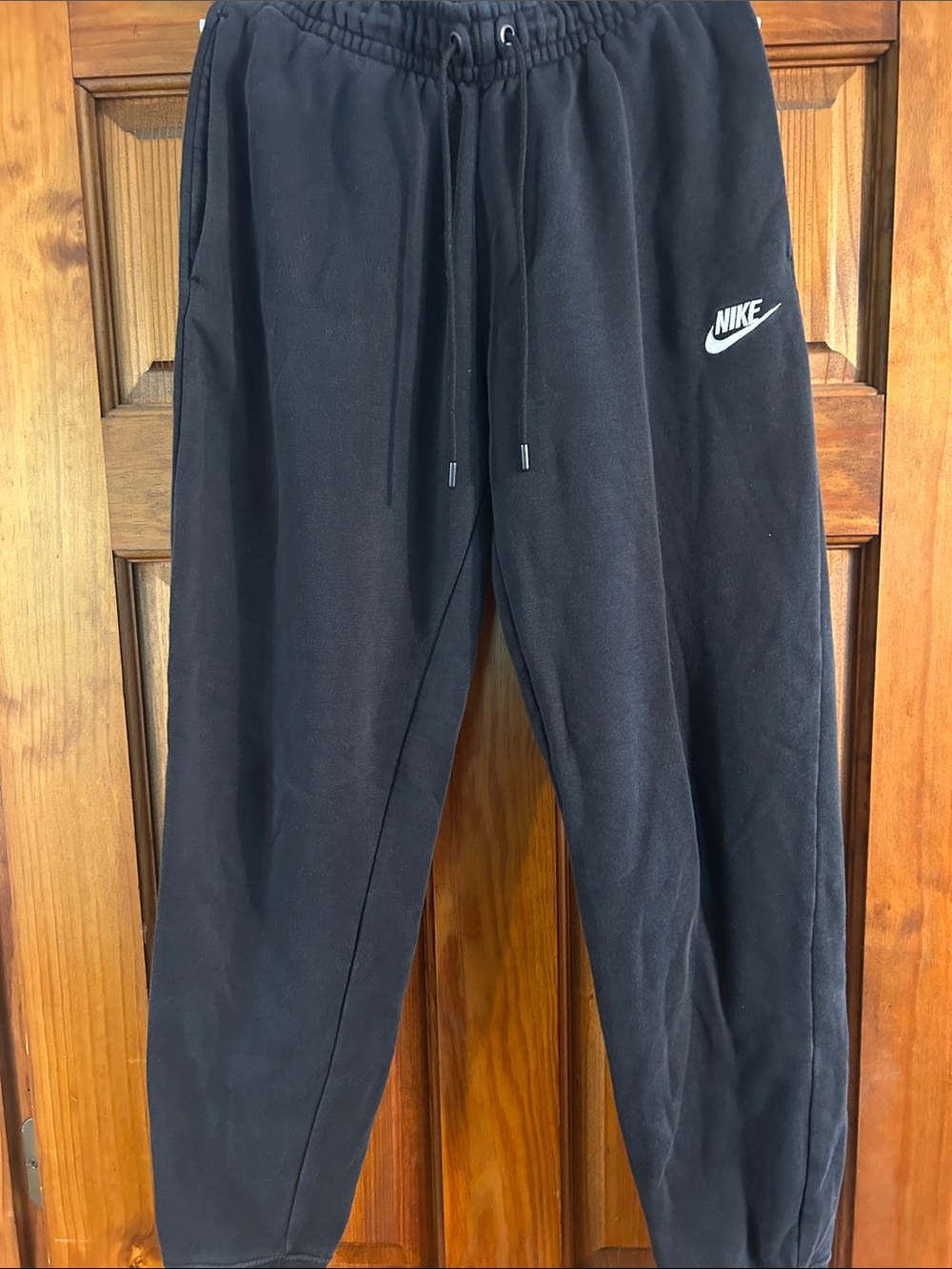 Nike Black Jogger Pants with White Swoosh